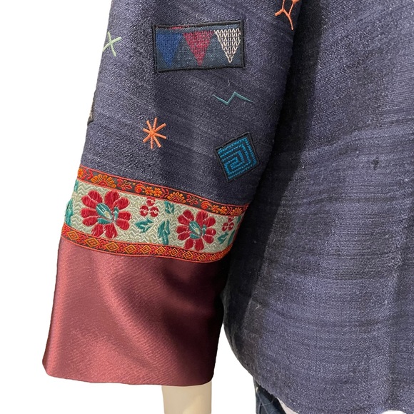 Vintage Thai Hmong Short Kimono Jacket - Picture 7 of 11